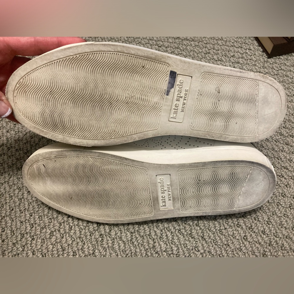 Kate Spade White Heart Detail Sneakers - Picture 6 of 8